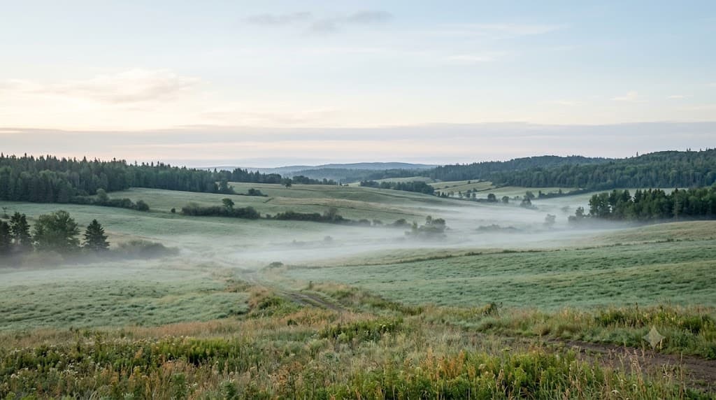Peaceful Northern New Brunswick landscape